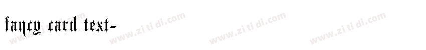 fancy card text字体转换